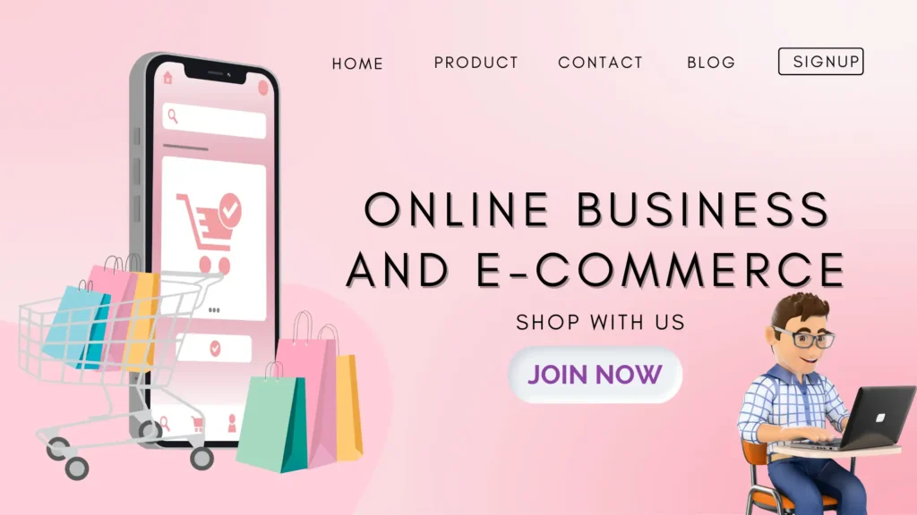 E-commerce website design with price